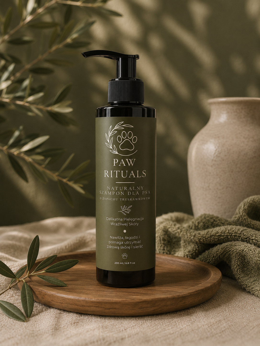 Naturalny szampon dla psów Paw Rituals 200 ml z delikatnymi składnikami pielęgnującymi i naturalnym ekstraktem z truskawki. Szampon nawilża, oczyszcza oraz wspiera zdrową skórę i lśniącą sierść psa.