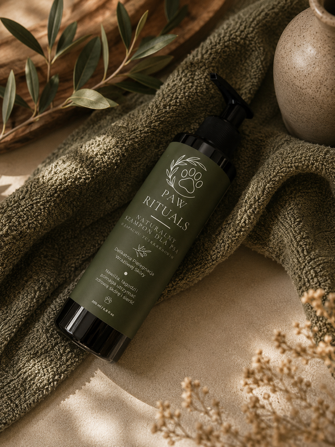 Naturalny szampon dla psów Paw Rituals 200 ml z naturalnym ekstraktem z truskawki. Delikatnie oczyszcza, nawilża i pielęgnuje skórę oraz sierść psa, wspierając zdrowy wygląd i naturalny blask.